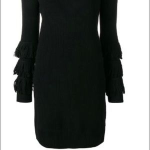 Michael Kors Black Fringe Sleeve Dress
